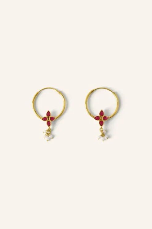 By bar asha earring | ruby* Boucles D'oreilles