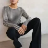 By bar basic ls stripe top | chalk* Tops & T-shirts