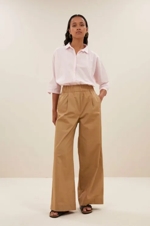 By bar benji poplin pants | camel* Pantalon