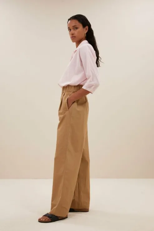 By bar benji poplin pants | camel* Pantalon