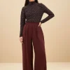 By bar benji satin stripe pants | pecan* Pantalon