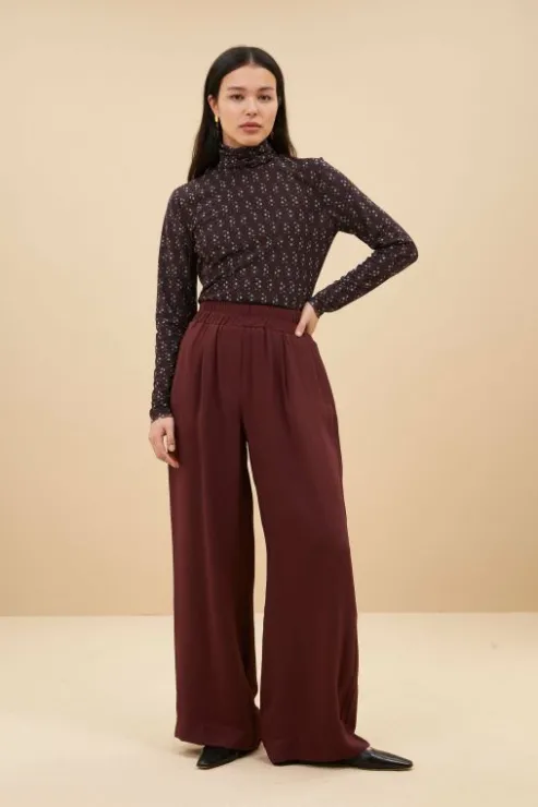 By bar benji satin stripe pants | pecan* Pantalon