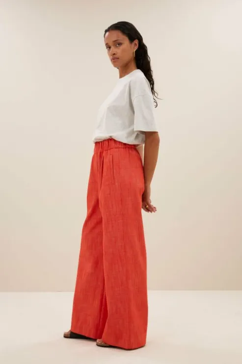 By bar benji twill pants | poppy red* Pantalon