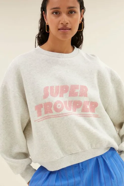 By bar bibi trouper sweater | light grey melee* Pulls | Maillots