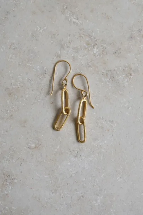 By bar chain earring | gold* Boucles D'oreilles | Bijoux