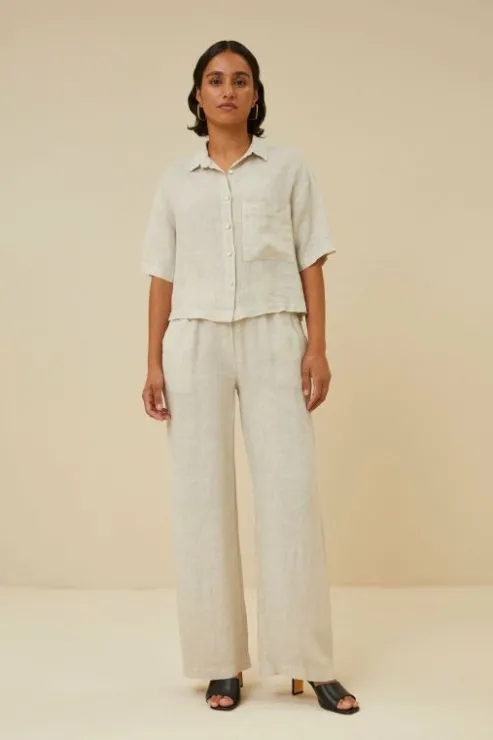 By bar cris linen blouse | chalk* Chemisiers