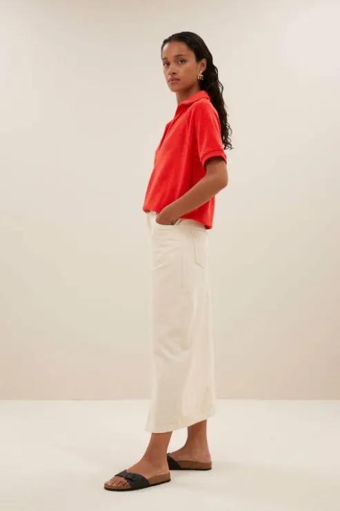 By bar elba twill skirt | raw white* Jupes