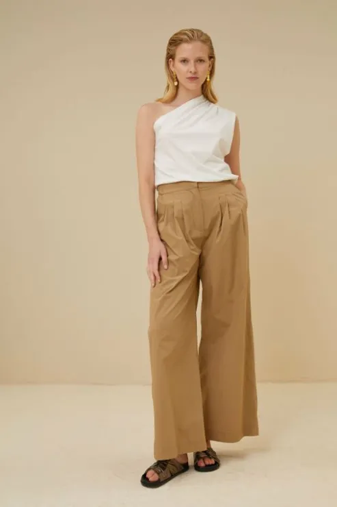 By bar eli poplin pant | camel* Pantalon