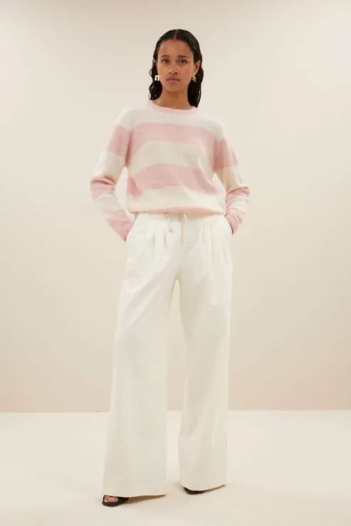 By bar gwen big stripe pullover | pink big stripe* Maillots