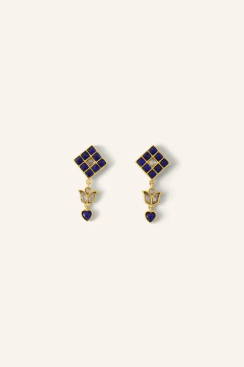 By bar gyan earring | blue* Boucles D'oreilles