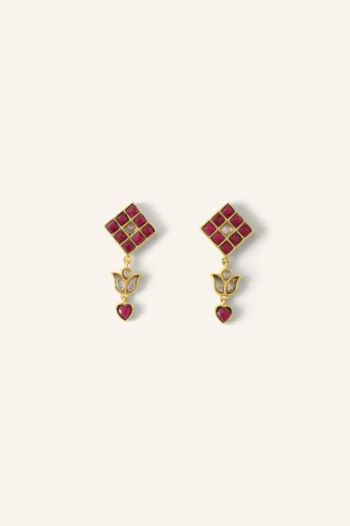 By bar gyan earring | ruby* Boucles D'oreilles