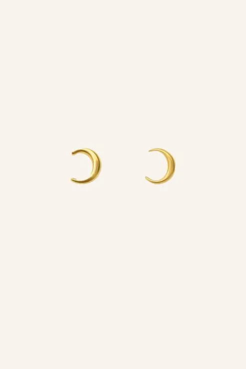 By bar half moon earring | gold* Boucles D'oreilles | Bijoux