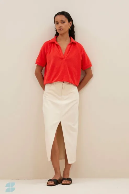 By bar harper slub top | poppy red* Tops & T-shirts