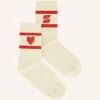 By bar heart socks | poppy red* Chaussettes