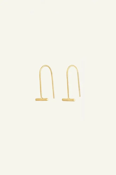 By bar isa earring | gold* Boucles D'oreilles | Bijoux