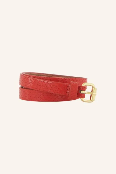 By bar julie snake belt | poppy red* Ceintures