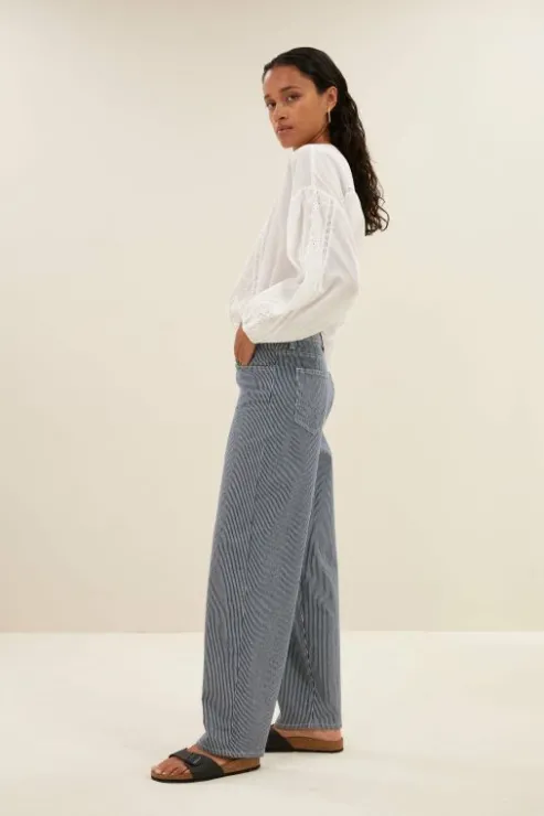 By bar lew stripe pants | dark blue stripe* Jeans | Pantalon