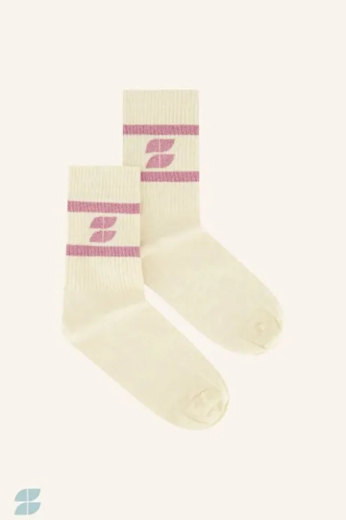 By bar logo sparkle socks | ash rose* Chaussettes