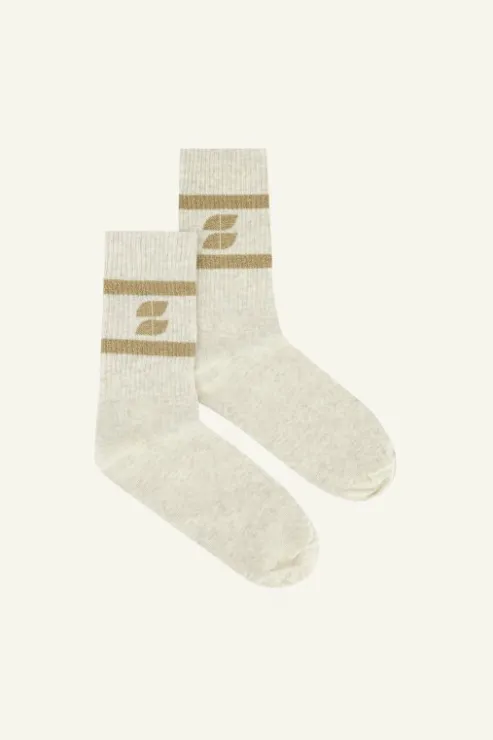 By bar logo sparkle socks | gold* Chaussettes