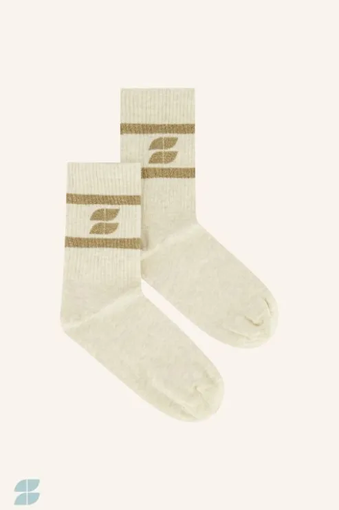 By bar logo sparkle socks | gold* Chaussettes