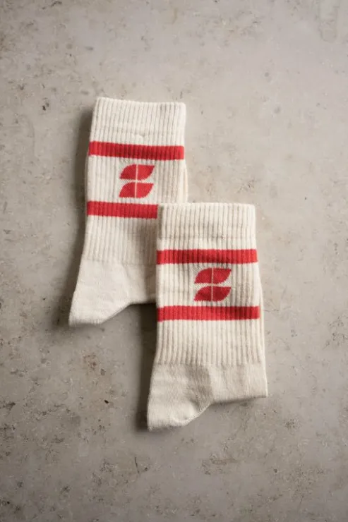 By bar logo uni socks | poppy red* Chaussettes