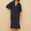 By bar louisa slub dress | midnight* Robes