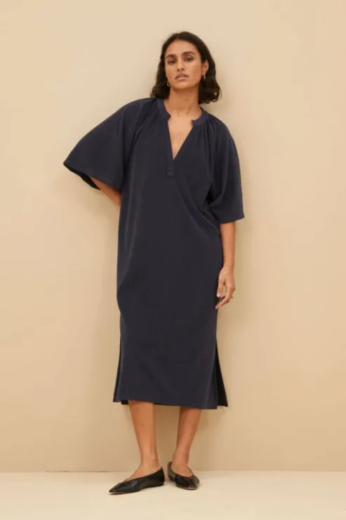 By bar louisa slub dress | midnight* Robes