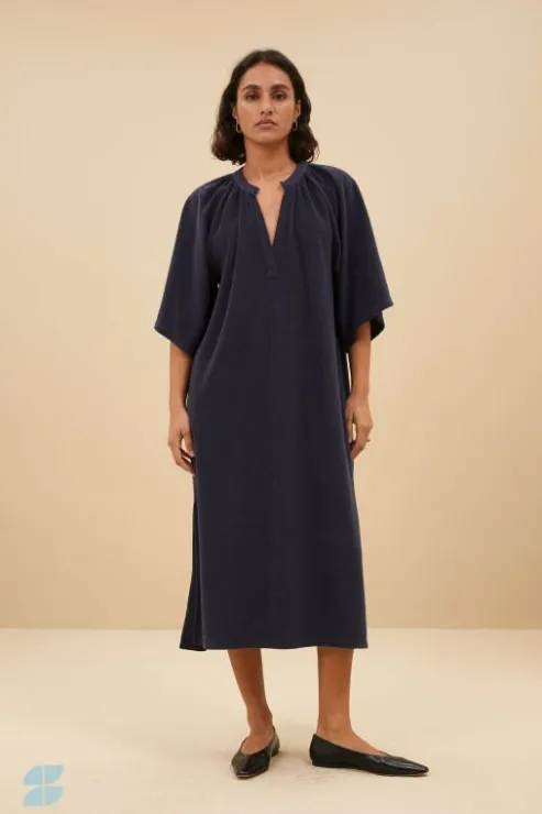 By bar louisa slub dress | midnight* Robes