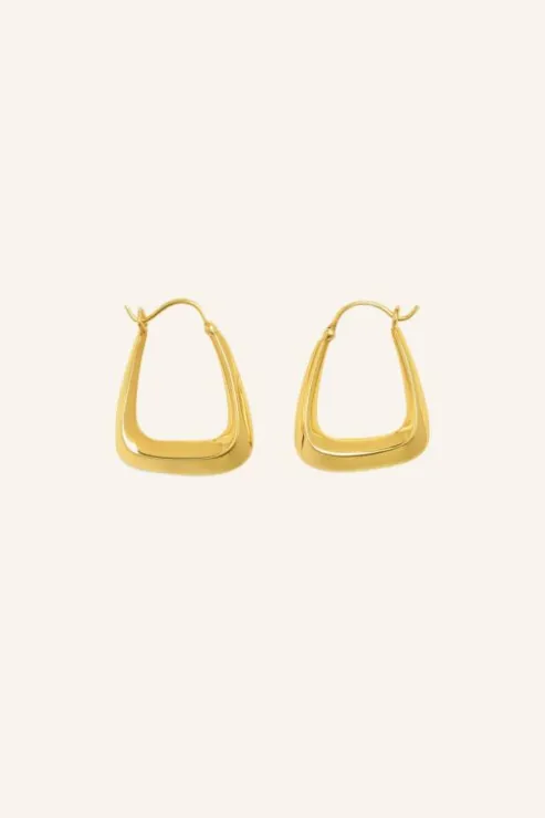 By bar luna earring | gold* Boucles D'oreilles | Bijoux