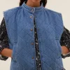 By bar mave denim sleeveless jacket | denim* Vestes