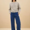 By bar mees cord pants | bright oil blue* Pantalon