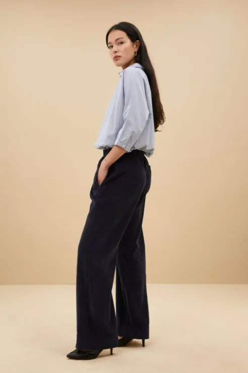 By bar mees cord pants | midnight* Pantalon