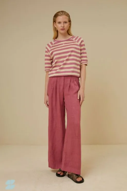 By bar neva big v stripe top | raspberry* Tops & T-shirts