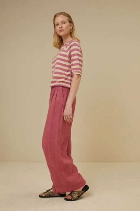 By bar neva big v stripe top | raspberry* Tops & T-shirts