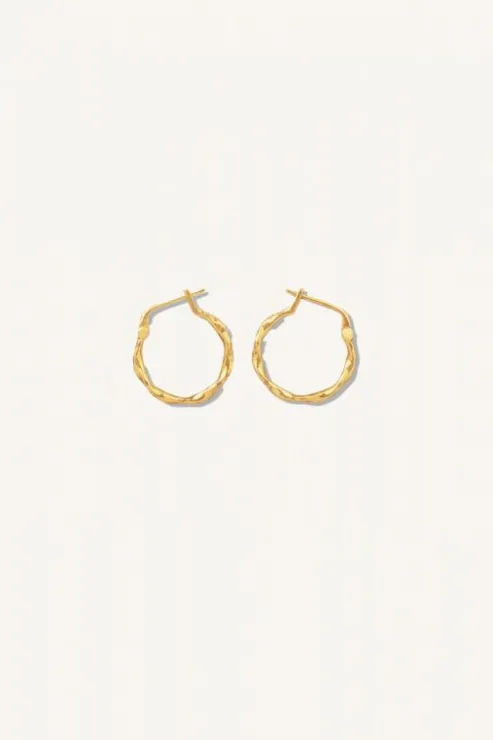 By bar PD mila round earring | gold* Boucles D'oreilles | Bijoux