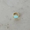 By bar PD OVAL RING | light blue* Bijoux