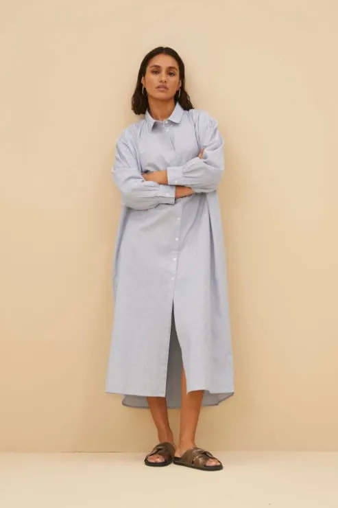 By bar pin stripe shirt dress | indi grey* Robes