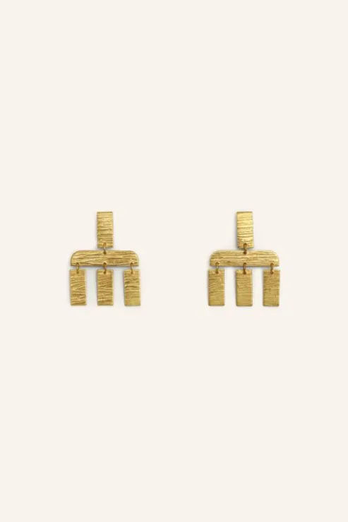 By bar puck single earring | gold* Bijoux | Boucles D'oreilles