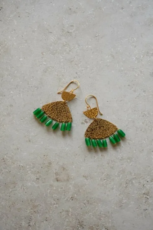 By bar ravi earring | green* Boucles D'oreilles | Bijoux