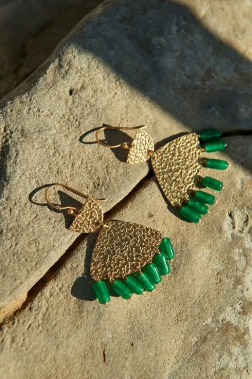 By bar ravi earring | green* Boucles D'oreilles | Bijoux