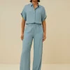 By bar robyn satin stripe pant | ocean* Pantalon