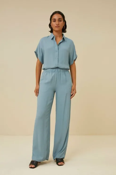 By bar robyn satin stripe pant | ocean* Pantalon