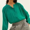 By bar saar blouse | bright green* Chemisiers