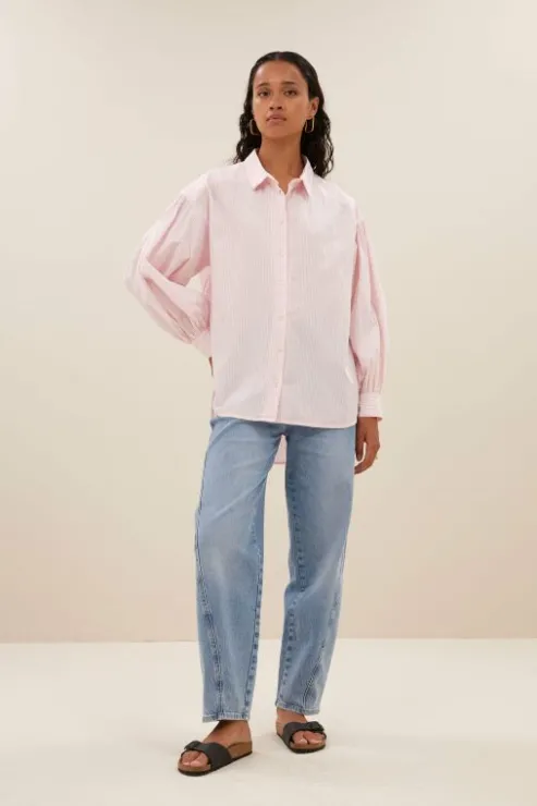 By bar sarah pink pinstripe blouse | pink pin stripe* Chemisiers