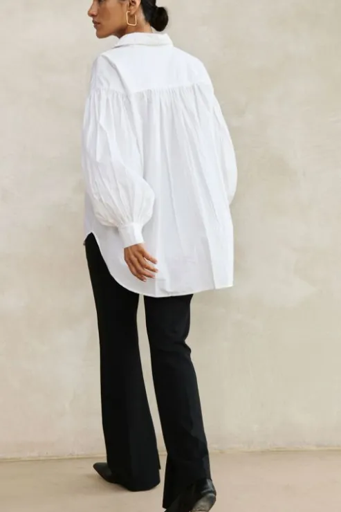 By bar sarah poplin blouse | white* Chemisiers