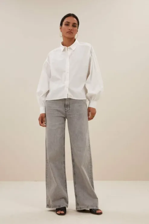 By bar sarah short blouse | white* Chemisiers