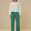 By bar sarah short linen blouse | bright white* Chemisiers