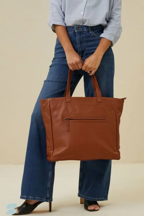 By bar shopper bag | cognac* Sacs