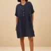 By bar tais linen dress | midnight* Robes