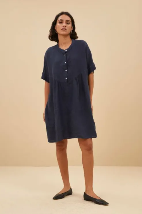 By bar tais linen dress | midnight* Robes